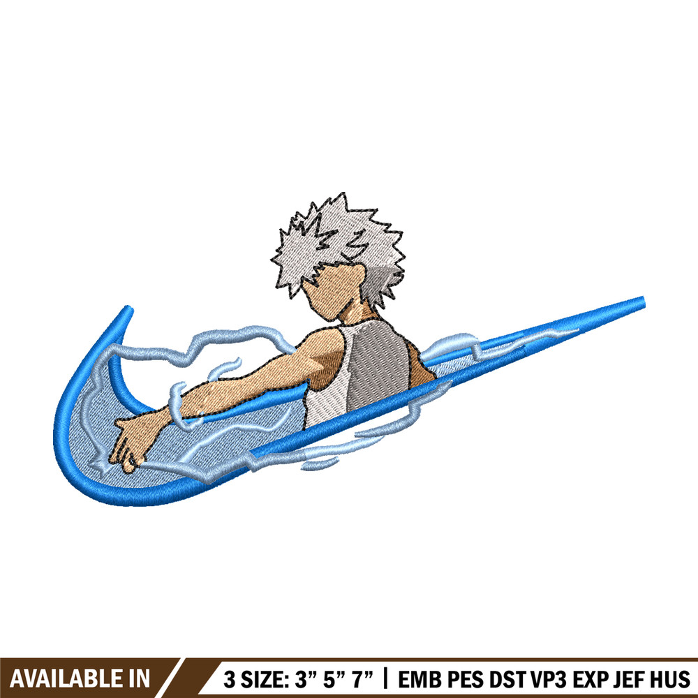 Killua Zoldyck Nike embroidery design, Hunter x hunter embroidery, Nike design, anime design, Digital download.jpg