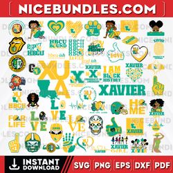 56 files xavier university team bundles svg, xavier university svg,  hbcu team svg, mega bundle,digital download