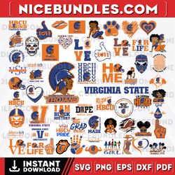61 files virginia state university team bundles svg, virginia state university svg, hbcu team svg, instant download