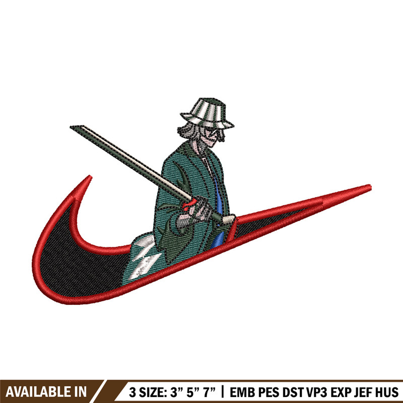 Kisuke swoosh embroidery design, Bleach embroidery, Nike design, Embroidery shirt, Embroidery file, Digital download.jpg