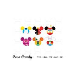alice mouse ear svg | mouse ear svg | mouse head svg | bear svg | tiger svg | donkey svg | cut file for cricut svg | sil