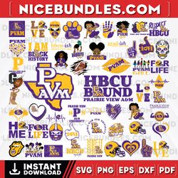 56 files prairie view team bundles svg, prairie view svg, hbcu team svg, mega bundle, instant download