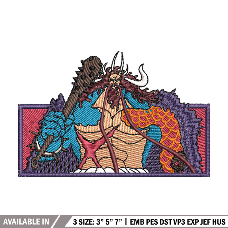 Kaido box embroidery design, One piece embroidery, Anime design, Embroidery shirt, Embroidery file,Digital download.jpg