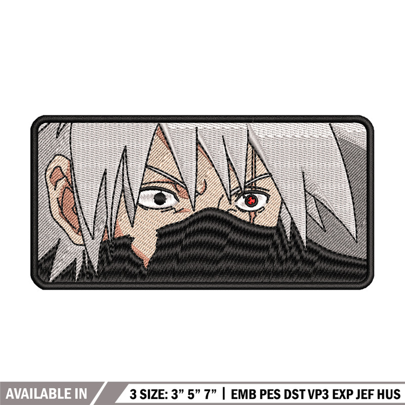 Kakashi angry embroidery design, Naruto embroidery, embroidery file, anime design, anime shirt, Digital download.jpg