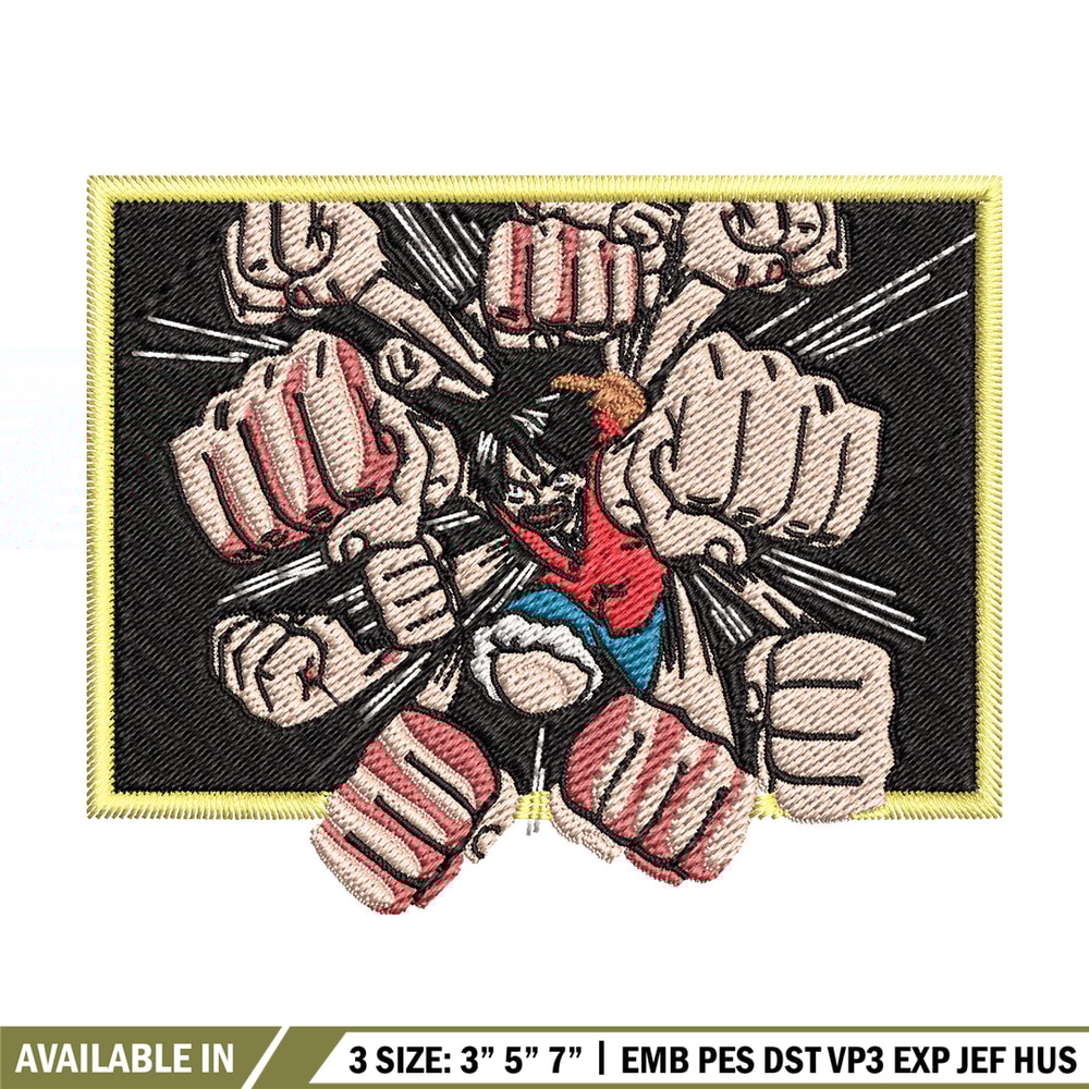 Luffy embroidery design, One piece embroidery, Anime design, Embroidery file, Embroidery shirt, Digital download (12).jpg