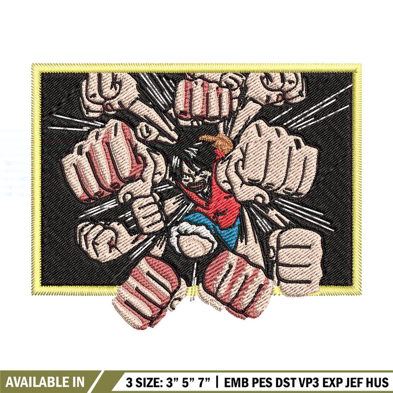 Luffy embroidery design, One piece embroidery, Anime design, Embroidery file, Embroidery shirt, Digital download (12).jpg