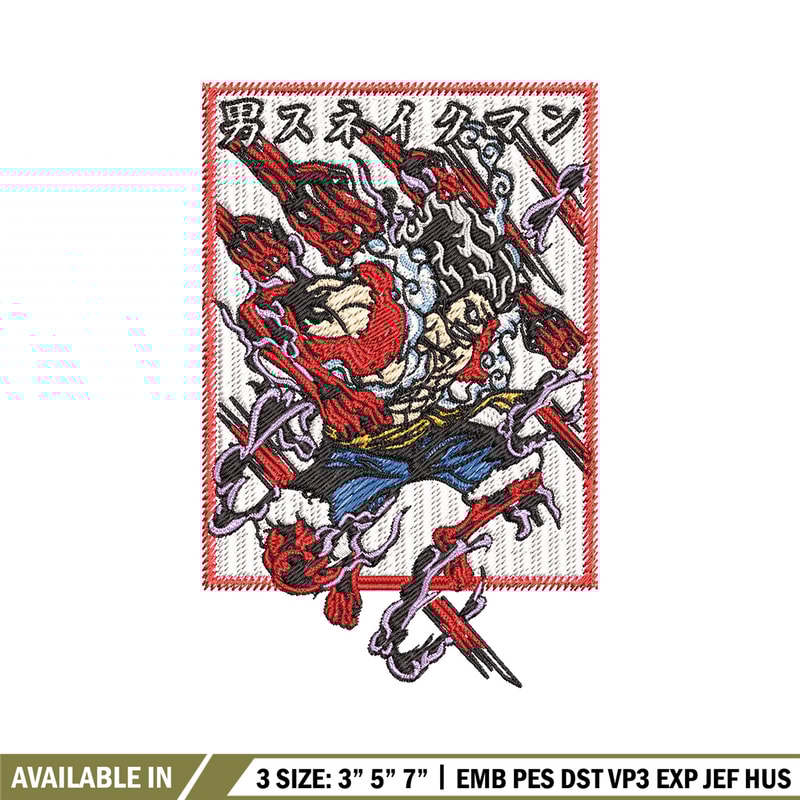 Luffy embroidery design, One piece embroidery, Anime design, Embroidery file, Embroidery shirt, Digital download (13).jpg