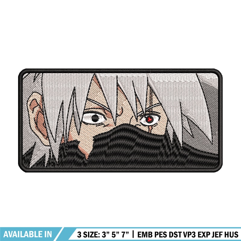 Kakashi angry embroidery design, Naruto embroidery, embroidery file, anime design, anime shirt, Digital download.jpg
