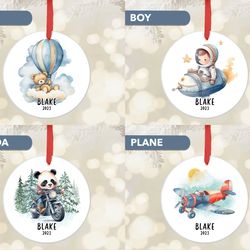 Personalized Baby Christmas Ornament,  Boys Christmas Ornament,  Baby Boy Keepsake