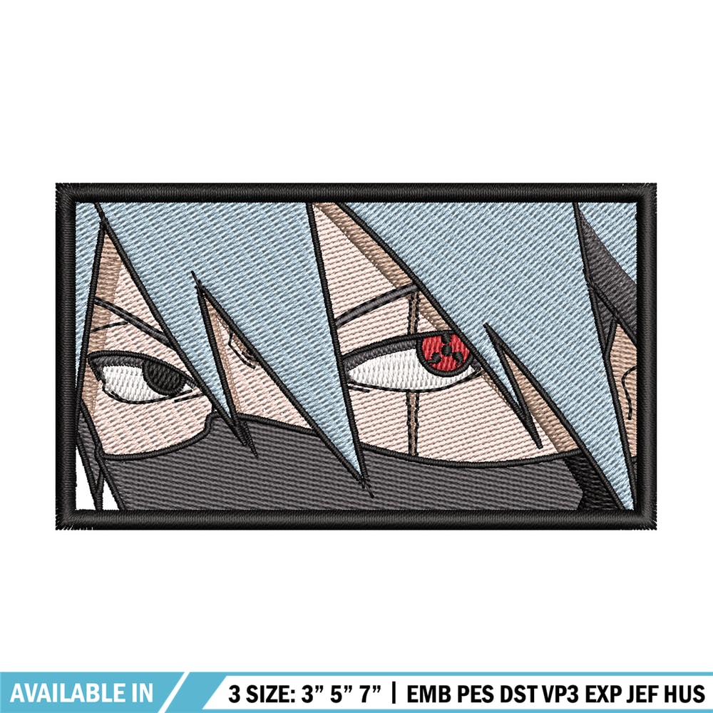 Kakashi eyes embroidery design, Naruto embroidery, Anime design, Embroidery shirt,Embroidery file,Digital download.jpg