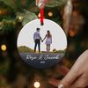 Couples Photo Christmas Ornament, Personalized First Christmas Together Ornament, Married Keepsake Gift, Engaged Ornament, (OR-72) - 3.jpg