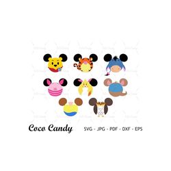 bear mouse ear svg | mouse ear svg | mouse head svg | bear svg | tiger svg | donkey svg | cut file for cricut svg | silh