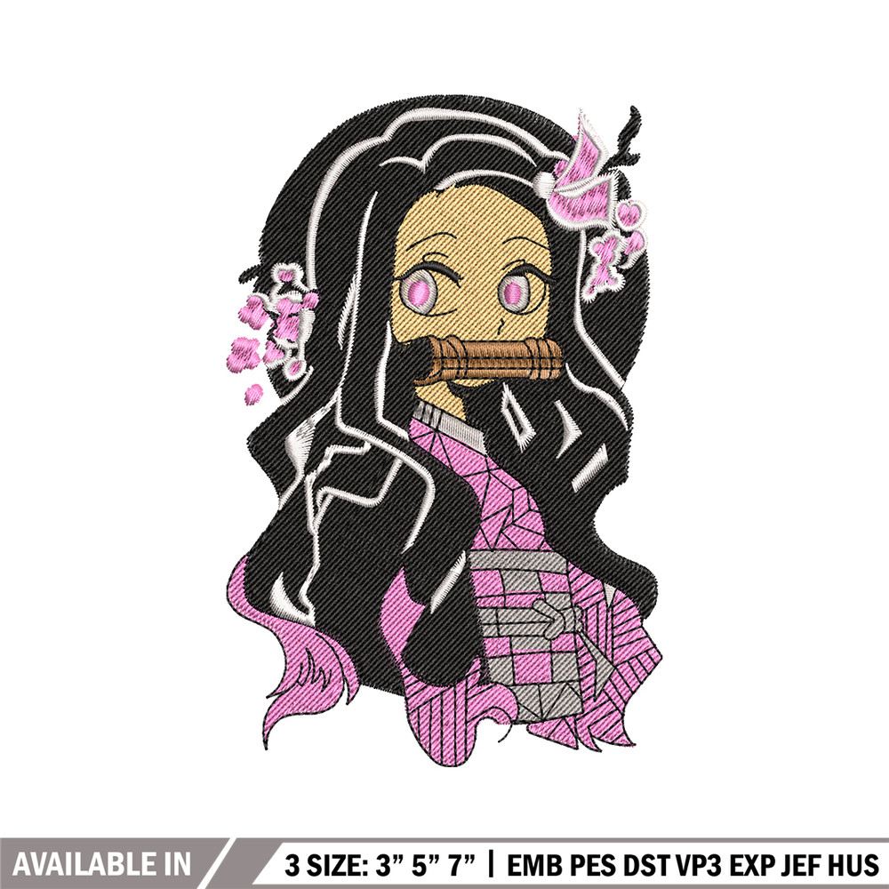Kamado Nezuko embroidery design, Kimetsu no Yaiba embroidery, embroidery file, anime design, anime shirt, Digital download.jpg