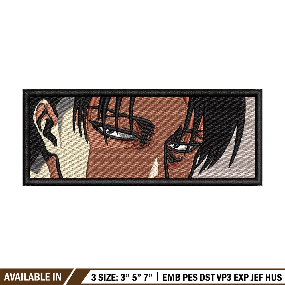 Levi ackerman eyes embroidery design, Aot embroidery, Anime design, Embroidery shirt, Embroidery file, Digital download.jpg
