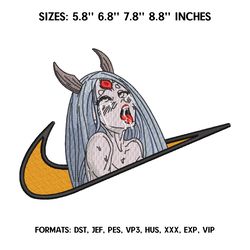 nike kaguya ahegao embroidery design file, naruto anime embroidery design, anime pes design brother, anime design