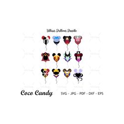 villain balloon svg|villain quote svg| jafar svg |evil queen svg|hades svg|queen of heart svg |silhouette cut file | cut