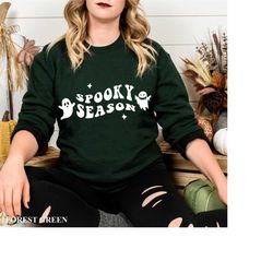 spooky season sweatshirt, crewneck sweatshirt, halloween sweatshirt, halloween shirt, fall season sweatshirt, retro hall