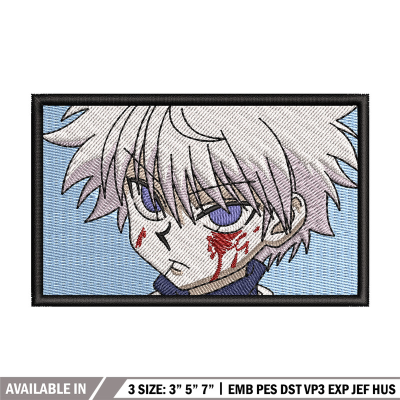 Killua embroidery design, Hunter x hunter embroidery, Anime design, Embroidery shirt, Embroidery file, Digital download.jpg
