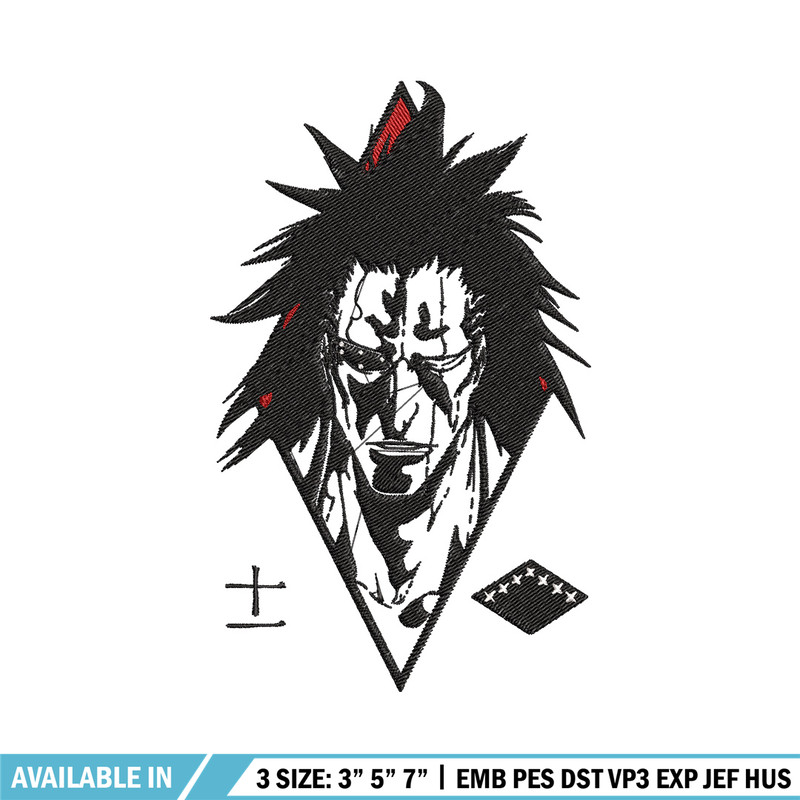 Kenpachi embroidery design, Bleach embroidery, Anime design, Embroidery shirt, Embroidery file, Digital download.jpg