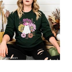 halloween ghost sweatshirt, halloween spooky ghost sweatshirt, spooky season ghost, spooky vibes, halloween gifts, hal-0