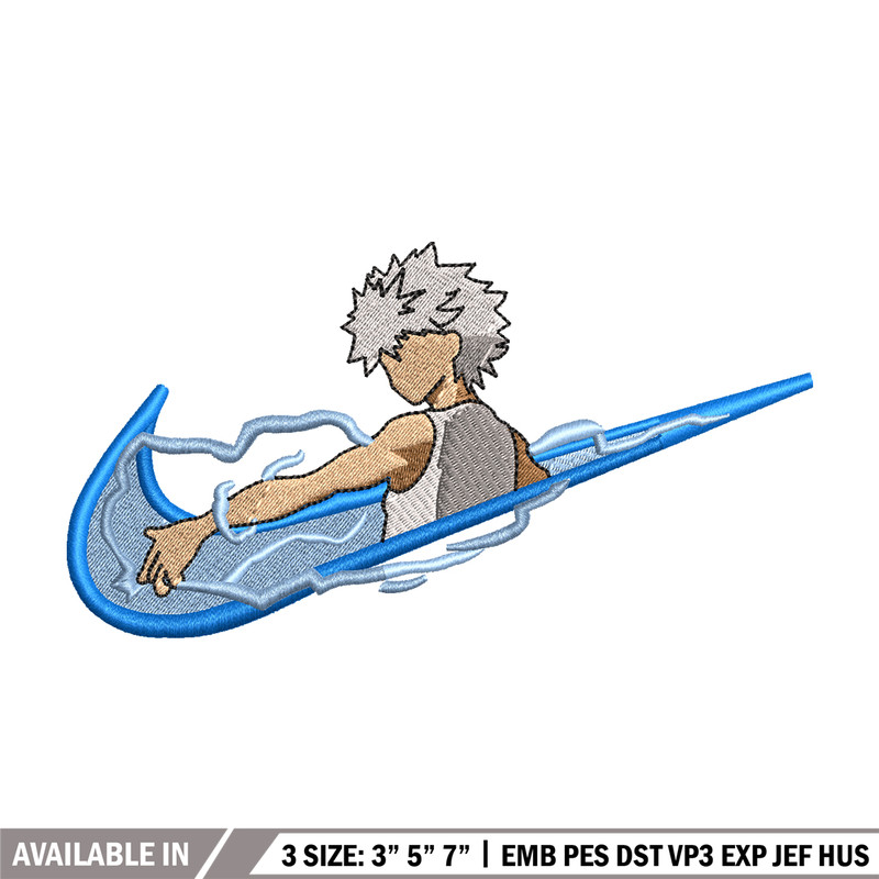 Killua Zoldyck Nike embroidery design, Hunter x hunter embroidery, Nike design, anime design, Digital download.jpg