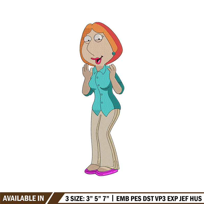Lois Griffin embroidery design, Family guy embroidery, Embroidery file, Embroidery shirt, Emb design, Digital download.jpg