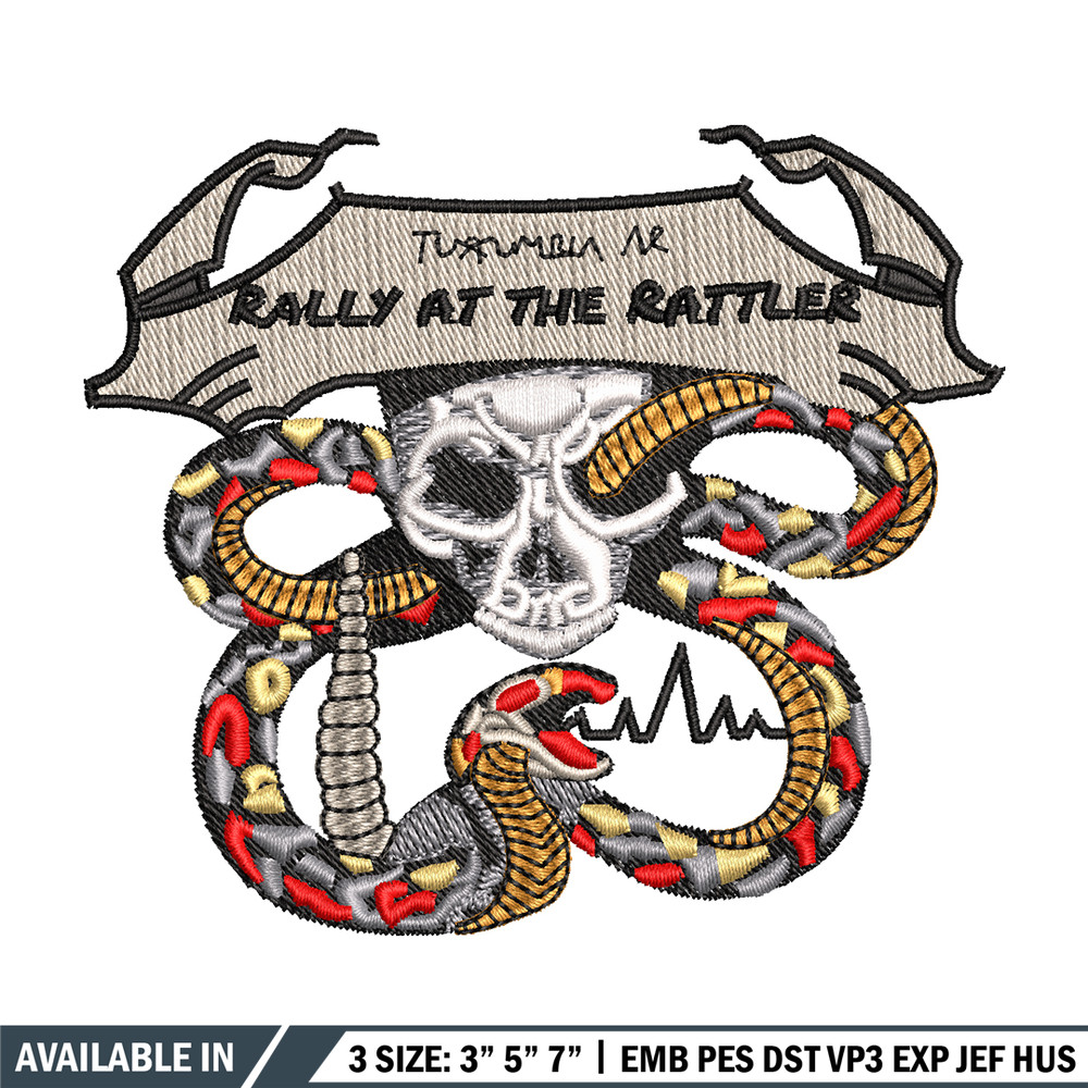 Rally at the Rattle logo embroidery design, logo embroidery, logo design, logo shirt, Embroidery shirt, Instant download.jpg