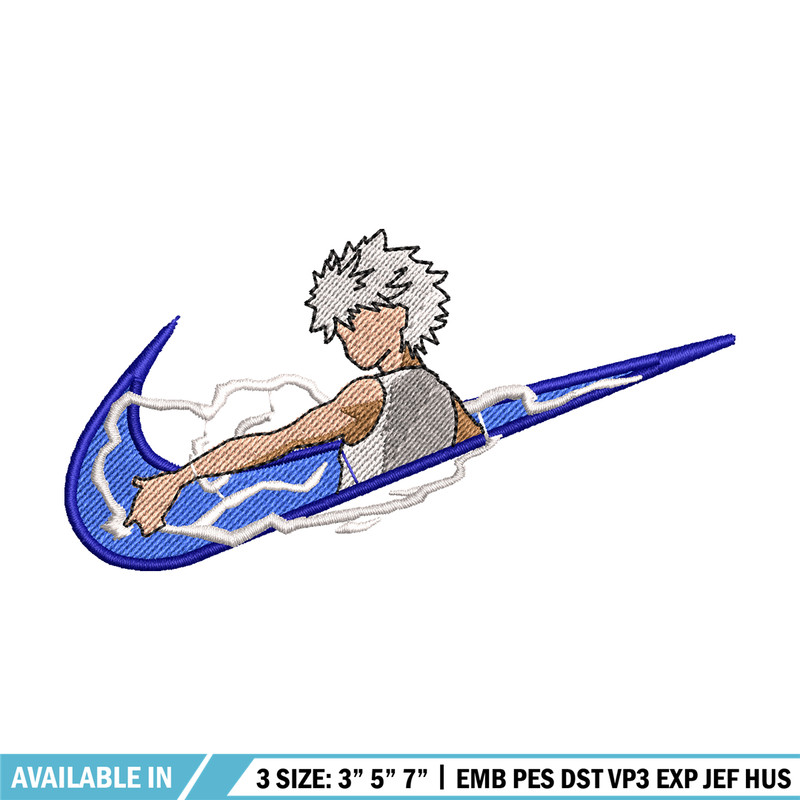 Killua zoldyck embroidery design, hunter x hunter embroidery, embroidery file, anime design, Digital download.jpg