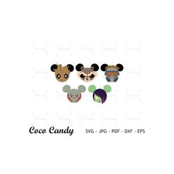 guardians galaxy ear bundle svg | rocket svg | mouse ear svg | funny quote svg | tshirt design svg | cut file for cricut