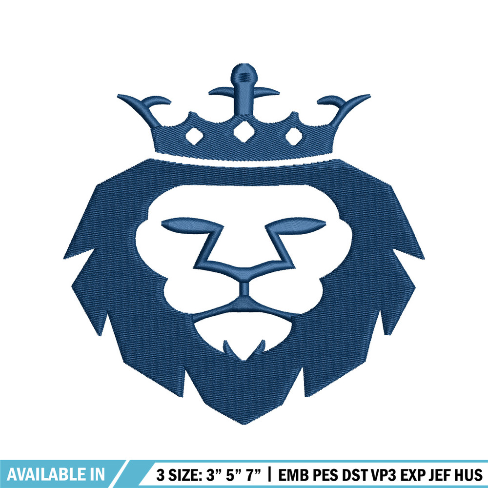 King Lion Logo embroidery design, King Lion Logo embroidery, animal design, embroidery file, logo shirt, Digital download.jpg