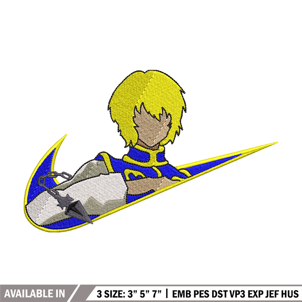 Kurapika Nike embroidery design, Hunter x hunter embroidery, Nike design, anime design, anime shirt, Digital download.jpg
