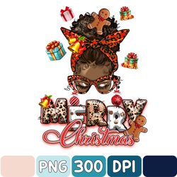 merry christmas afro messy bun png, sublimation design, messy bun png, merry christmas png, afro woman png, designs