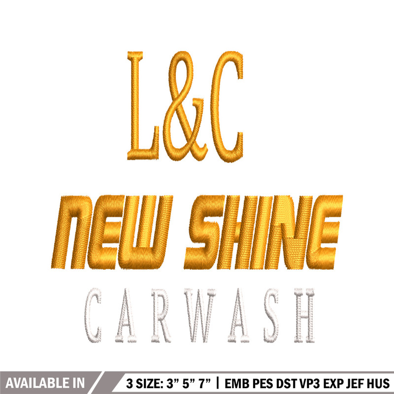 L&C New shine embroidery design, L&C New shine embroidery, logo design, embroidery file, logo shirt, Digital download..jpg
