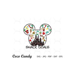 snacking goals svg |christmas food svg | christmas snack svg |mouse snack svg | cut files for cricut | silhouette cut fi