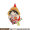 Luffy eating meat embroidery design, One Piece embroidery, logo design, Embroidery shirt, anime shirt, Instant download.jpg