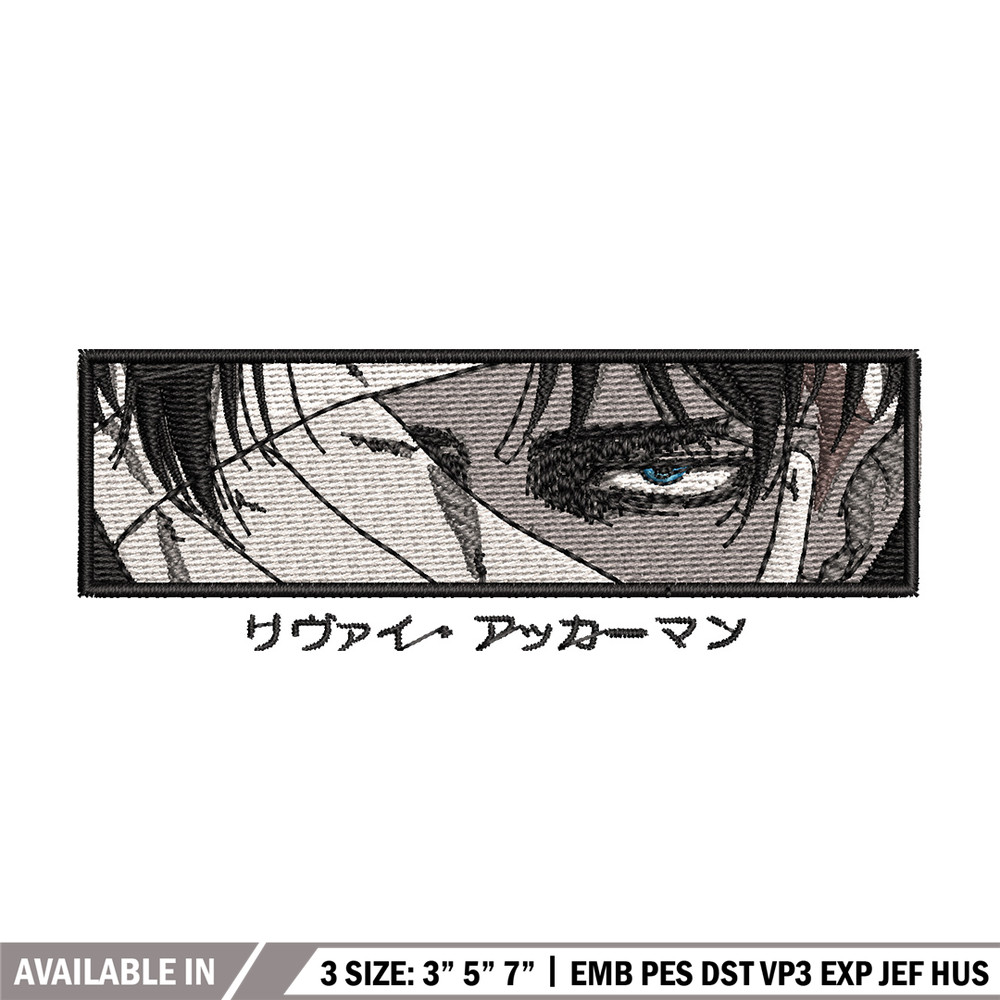 Levi eyes embroidery design, Aot embroidery, Anime design, Embroidery shirt, Embroidery file, Digital download.jpg