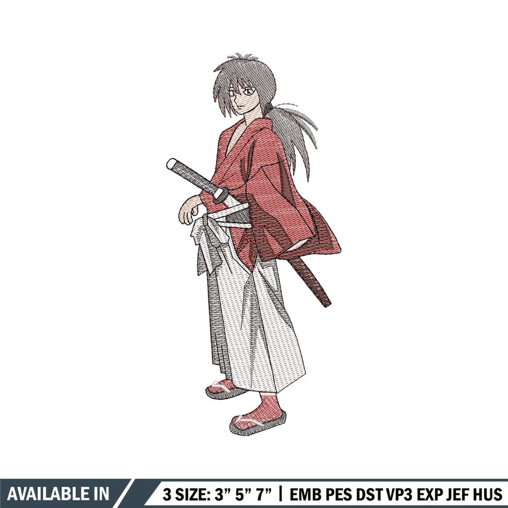 Rurouni Kenshin embroidery design, Rurouni Kenshin embroidery, logo design, Embroidery shirt, Instant download.jpg
