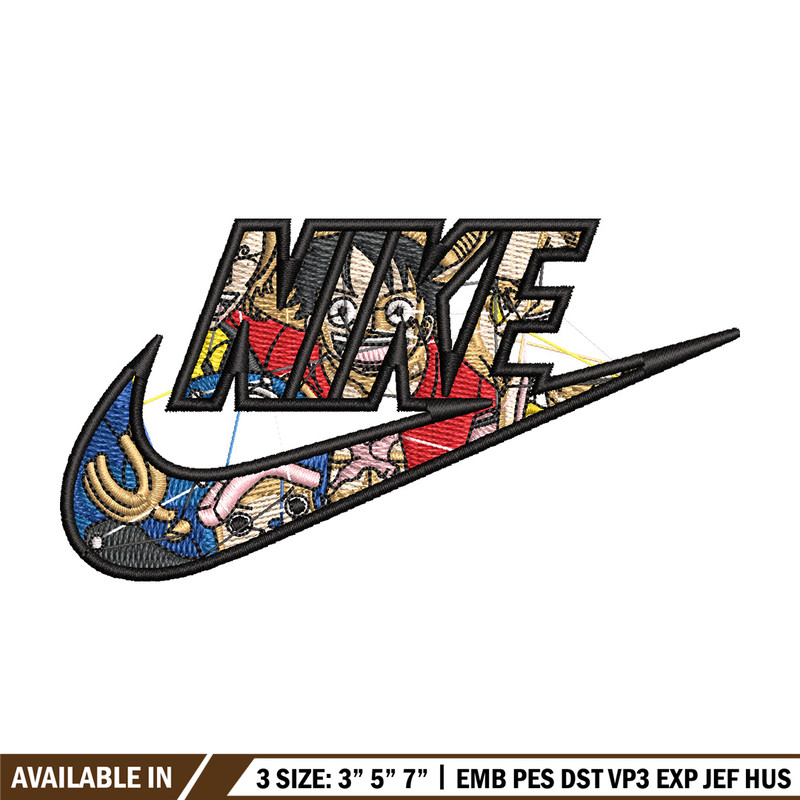 Luffy swoosh embroidery design, One piece embroidery, Anime design, Embroidery shirt, Embroidery file, Digital download.jpg