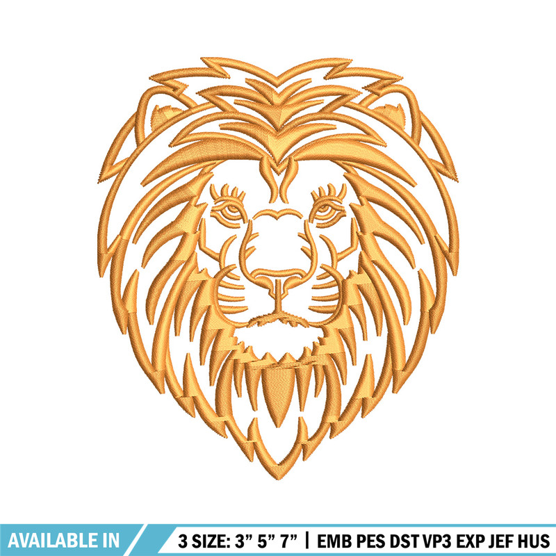 Lion face embroidery design, Lion embroidery, Embroidery file, Embroidery shirt, Emb design, Digital download.jpg