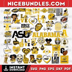 57 files alabama state university team bundles svg, alabama state university svg, hbcu team svg, instant download