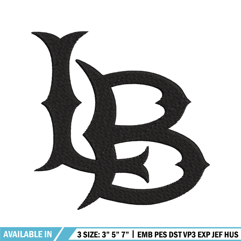 Long Beach State embroidery design, Long Beach State embroidery, logo Sport, Sport embroidery, NCAA embroidery..jpg