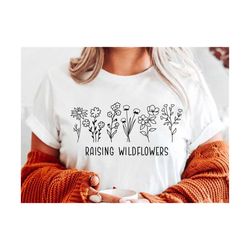 raising wildflowers svg, wildflower svg, minimalist flower svg, floral svg, plant mama svg, botanical svg, boho svg, tot