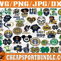 bundle 46 files notre dame fighting irish team svg, notre dame fighting irish svg, ncaa teams svg, ncaa svg, png, dxf