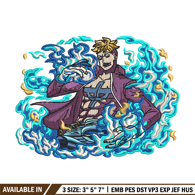 Marco embroidery design, One piece embroidery, Anime design, Embroidery shirt, Embroidery file, Digital download.jpg