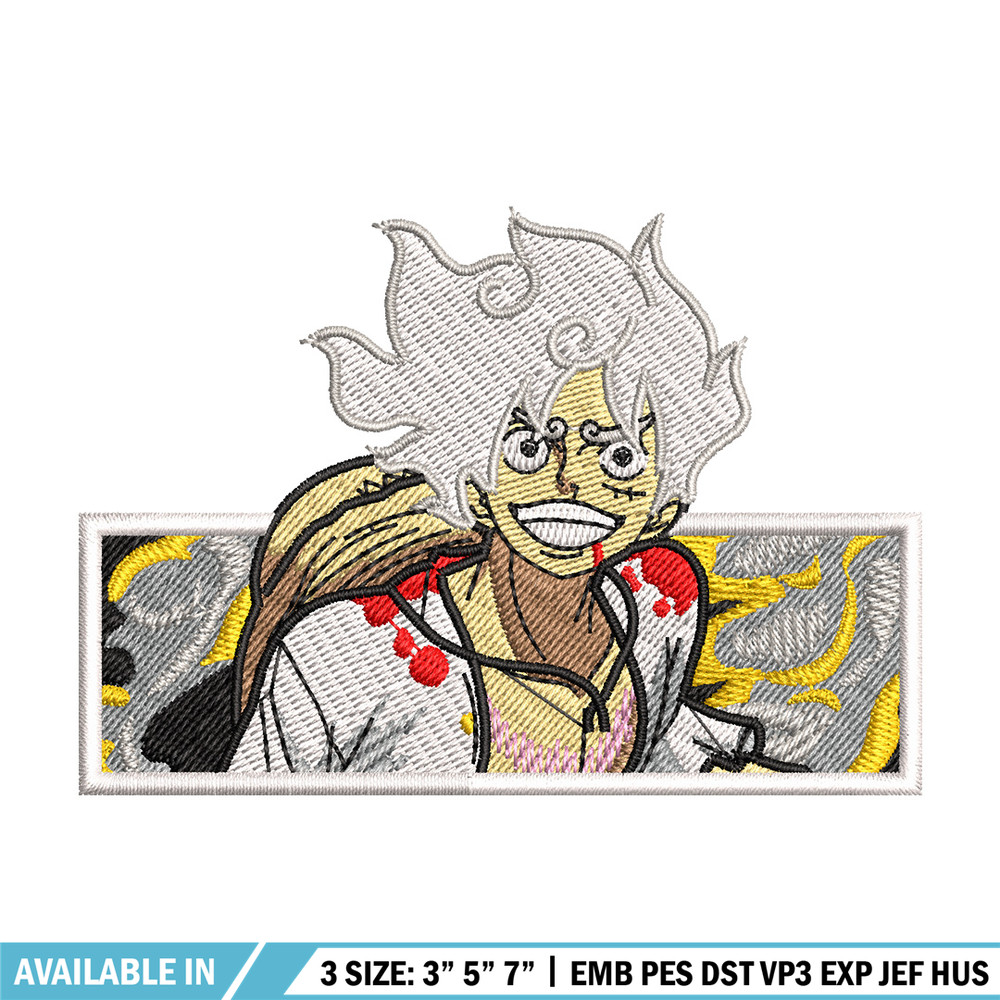 Luffy 5 embroidery design, One piece embroidery, Anime design, Embroidery shirt, Embroidery file, Digital download.jpg