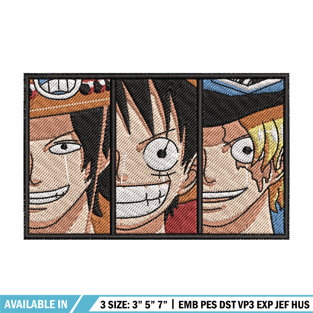 Luffy Brother embroidery design, One piece embroidery, Anime design, Embroidery file, Embroidery shirt, Digital download.zip.jpg