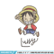 Luffy chibi embroidery design, One piece embroidery, Anime design, Embroidery file, Embroidery shirt, Digital download (3).jpg