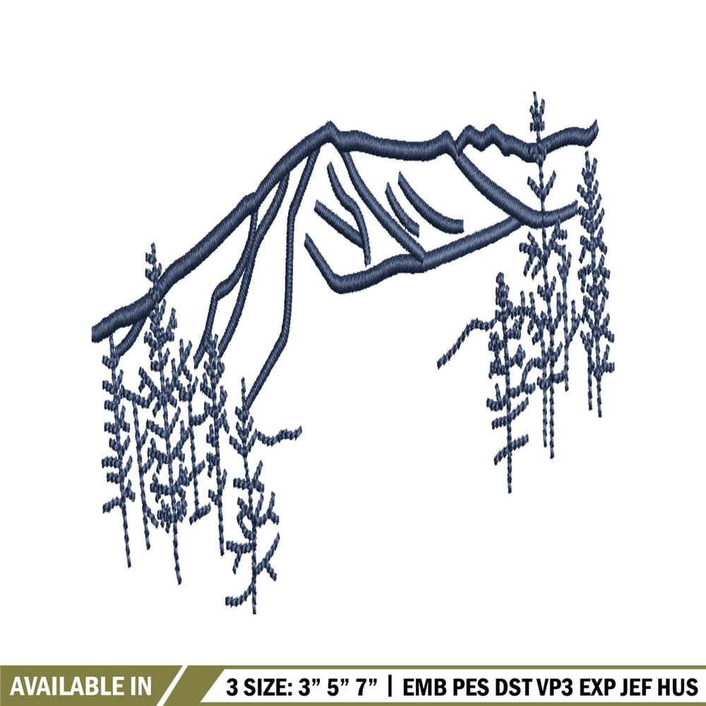 Mountain embroidery design, Mountain embroidery, Mountain design, embroidery file, logo shirt, Digital download..jpg