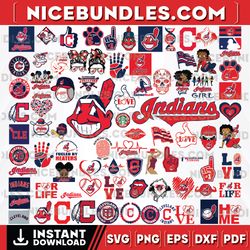 83 files cleveland indians team bundles svg, cleveland indians svg, mlb team svg, mlb svg, instant download