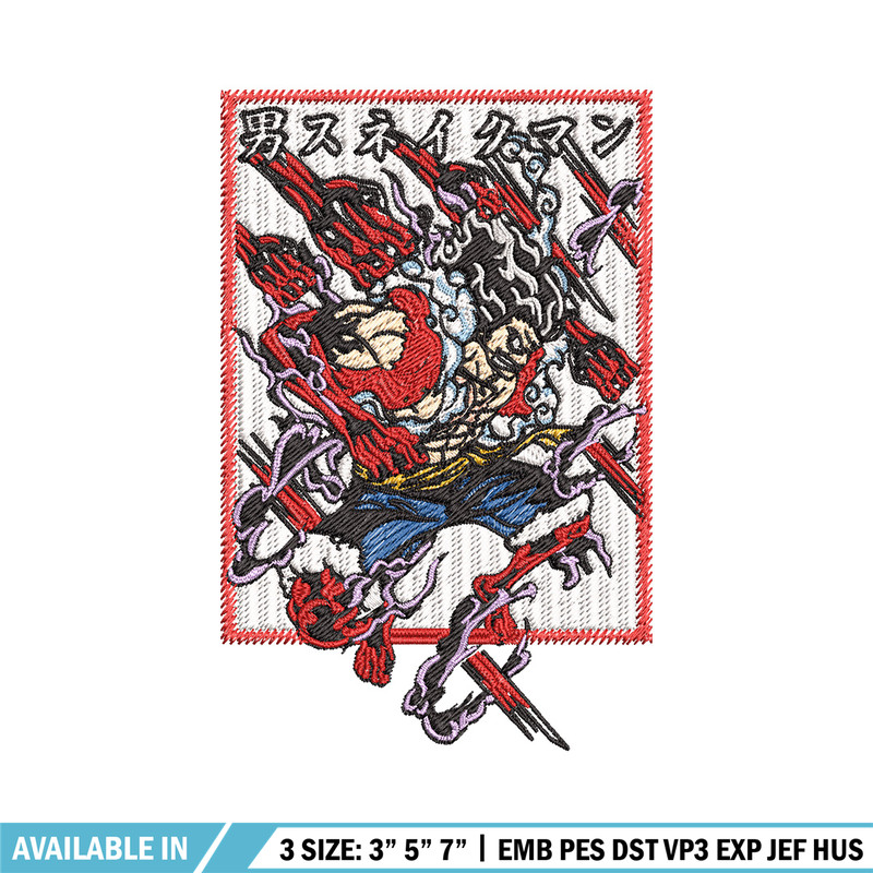 Luffy embroidery design, One piece embroidery, Anime design, Embroidery file, Embroidery shirt, Digital download (13).jpg